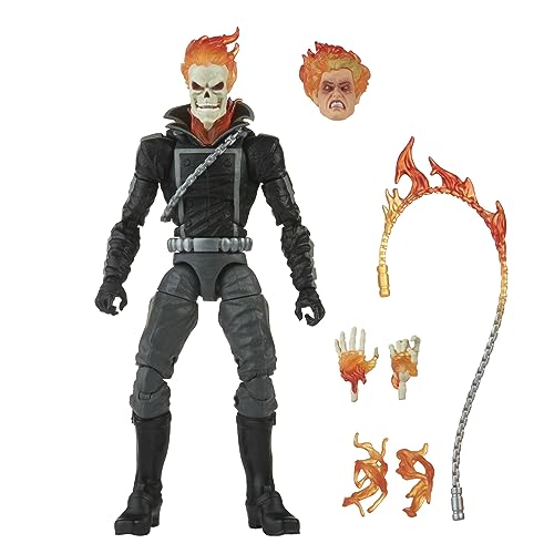 Hasbro Marvel Legends Series 6-inch Ghost Rider Collectible Action Figure with 6 Accessories 9