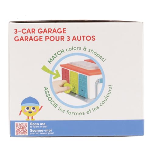 Battat 3 Car Garage Shape Sorter Toy - Educational Playset for Toddlers 12 Months & Up 16
