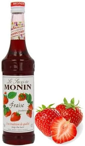 Monin Strawberry Syrup 700 ml - Premium Fruit Syrup for Beverages