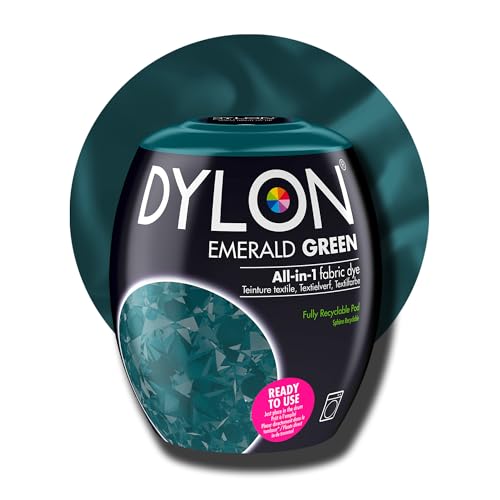 Dylon - Washing Machine Fabric Dye Pod for Clothes & Soft Furnishings, 350g – Emerald Green 11