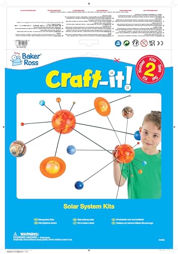 Baker Ross EV8302 Solar System Craft Kit - Educational Science Kit for Kids Ages 6+ 8