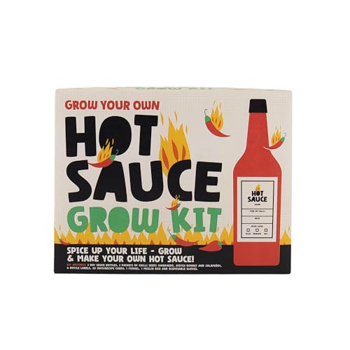 Gift Republic Grow Your Own Hot Sauce Kit - Includes Habanero, Scotch Bonnet & Jalapeño Seeds
