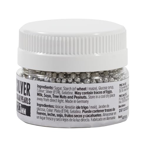 PME - Silver Sugar Pearls Edible Cake Decorations (25g, 2.3mm) 7
