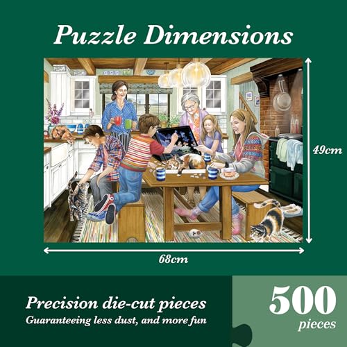 Falcon Afternoon Puzzling 500 Piece Jigsaw Puzzle - Illustrated by Fiona Obaldstone 6