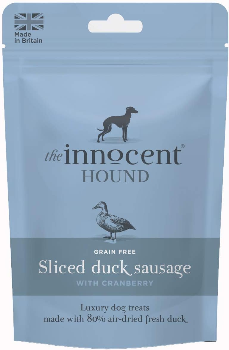 The Innocent Hound - Grain Free Sliced Duck Sausages with Cranberry 70g 1