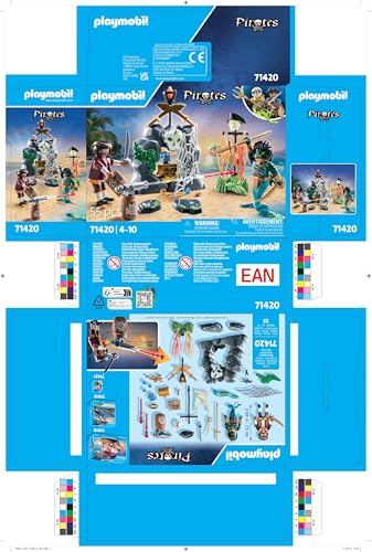 Playmobil Pirates: Pirate vs. Deeper – Treasure Hunt Playset for Kids 4+ 8