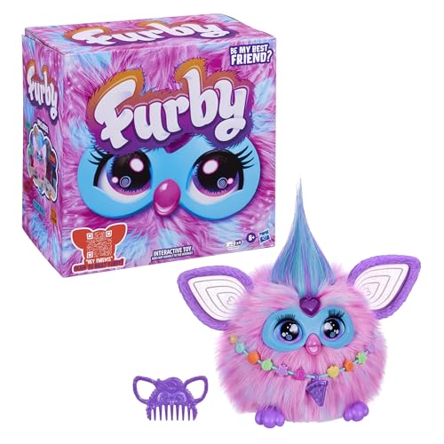 Furby Cotton Candy Pink & Blue Interactive Plush Toy - Voice-Activated Dancing & Talking Pet for Kids 14