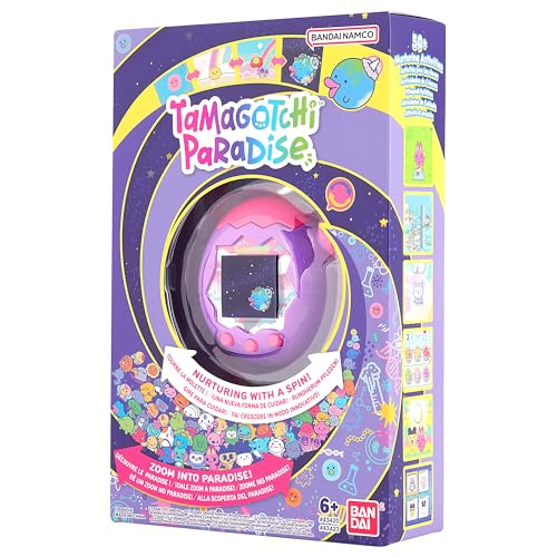 Bandai Tamagotchi Paradise Digital Pet - Electronic Interactive Toy with Zoom Function, Sky Shell, Ages 8+ 16