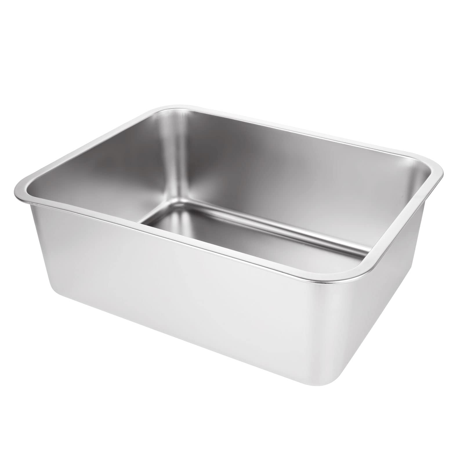 ASelected - Stainless Steel Large Rectangular Washing Up Bowl 17L