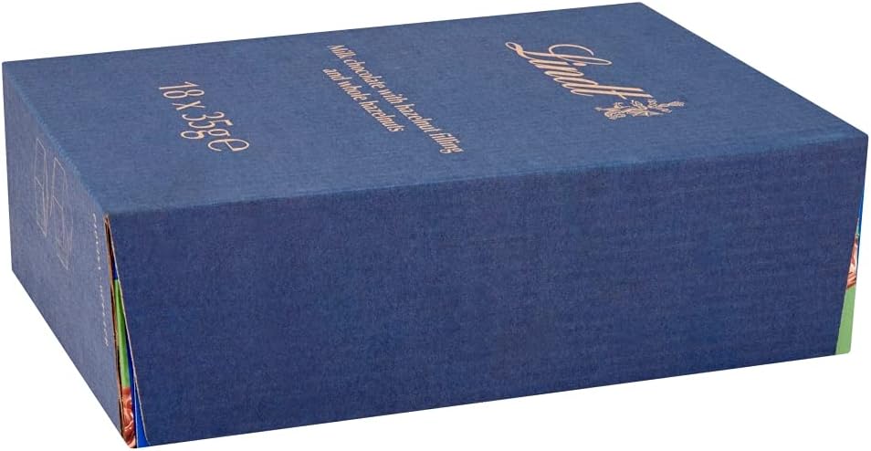 Lindt - Nocciolatte Milk Chocolate and Hazelnut Bars, 35g, Pack of 18