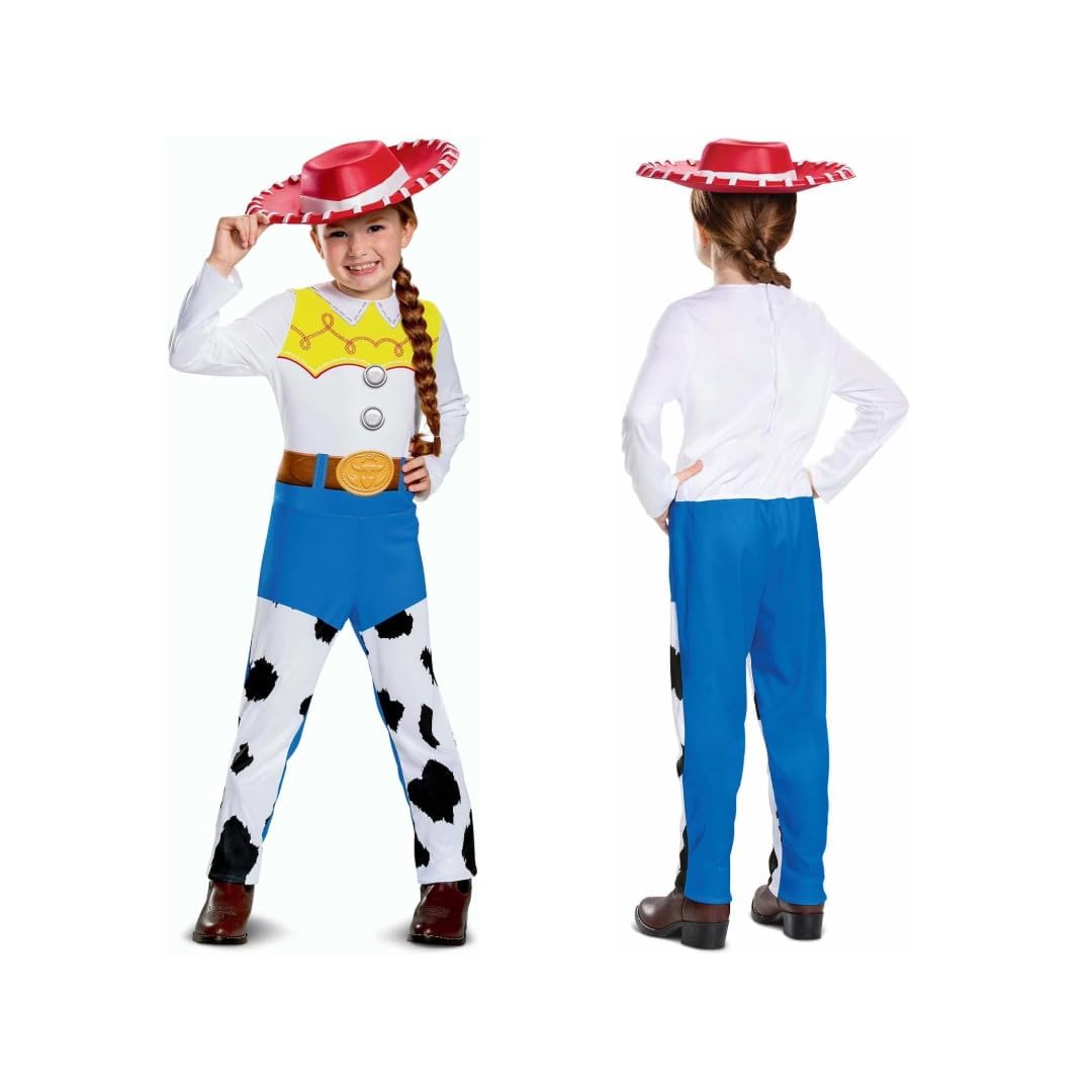 Disguise Jessie Classic Dress Up Costume for Girls | Includes Jumpsuit & Hat | Ages 3-8