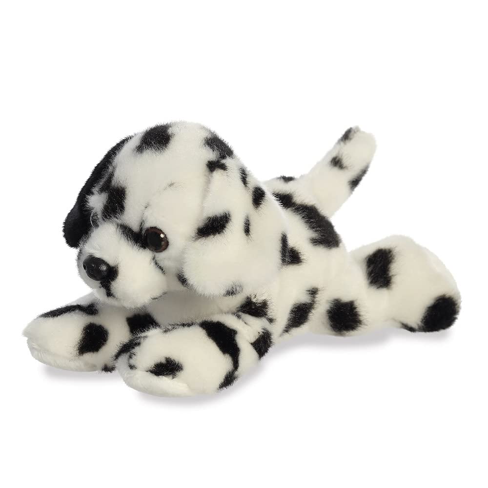 Dipper the Dalmatian Dog - Mini Flopsies Plush Toy, 8In, Black and White