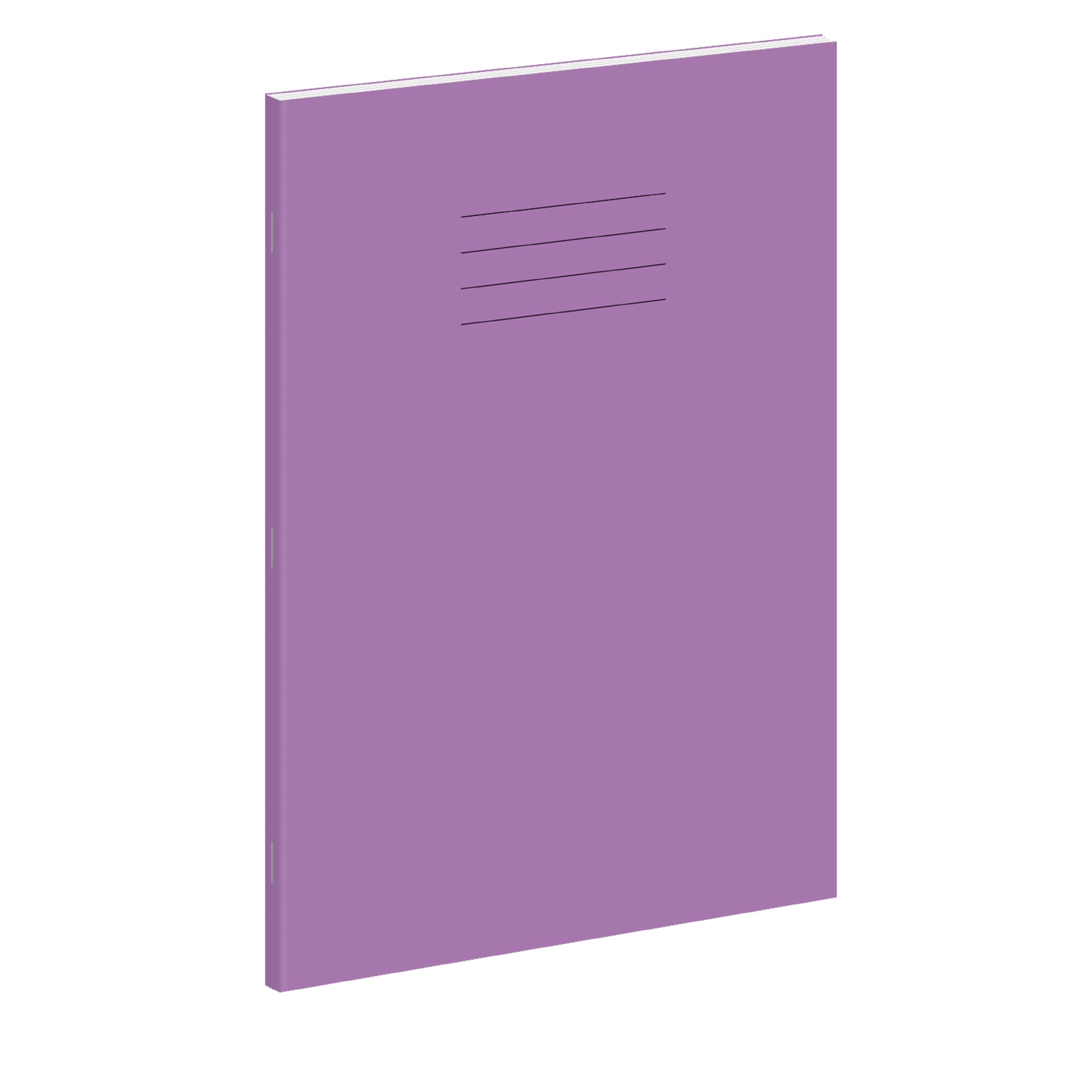Hamelin A4 8 mm Ruled Composition Notebook - Purple, 48 Pages, 75 gsm Paper (10 Pack)
