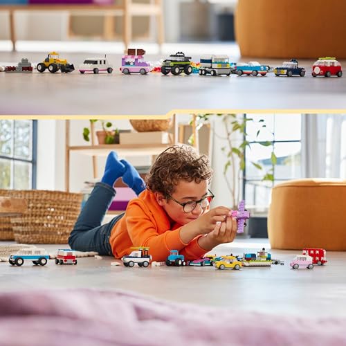 LEGO Classic Creative Vehicles - Build 8 Model Cars Including Police Car & Ice-Cream Van for Ages 5+ 10