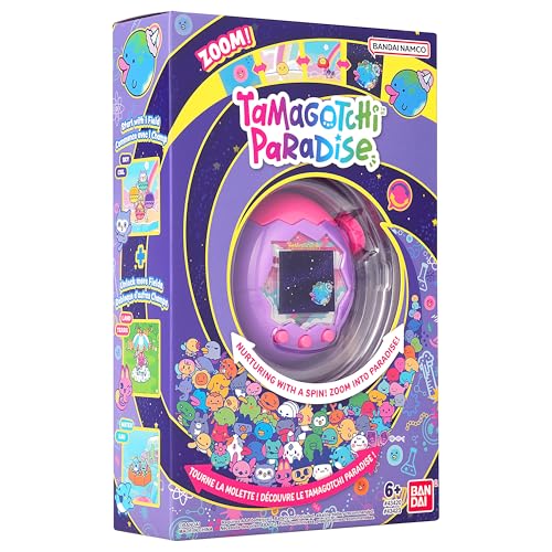 Bandai Tamagotchi Paradise Digital Pet - Electronic Interactive Toy with Zoom Function, Sky Shell, Ages 8+ 10