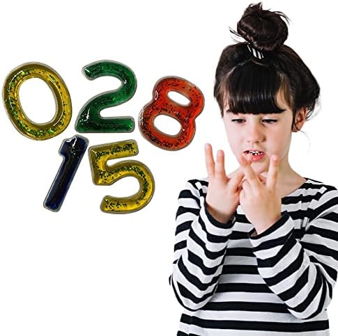 Playlearn Squidgy Sparkly Numbers 10 Pack Sensory Gel Shapes (0-9) 7