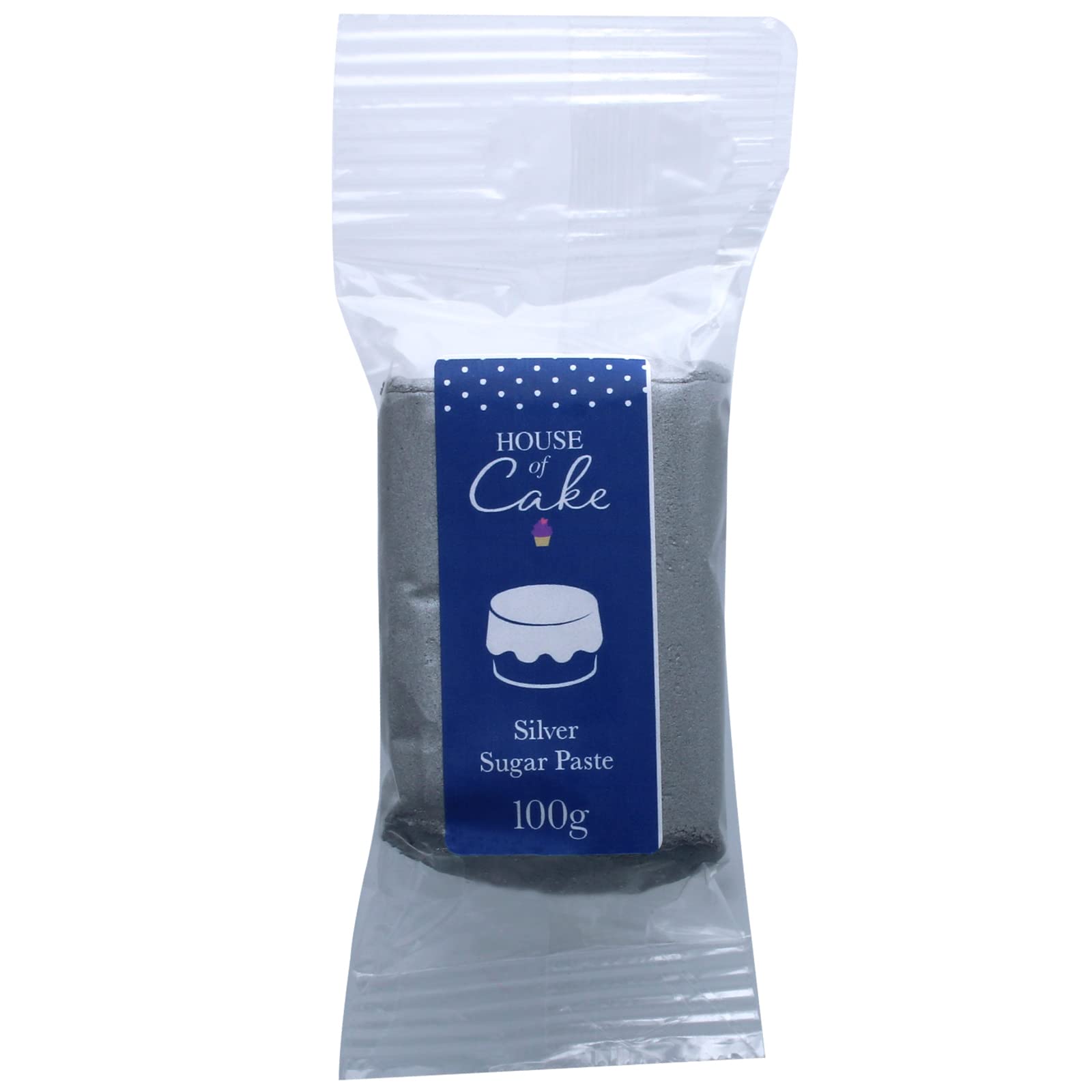 House of Cake Metallic Silver Edible Sugar Paste Fondant Icing | 100g 1