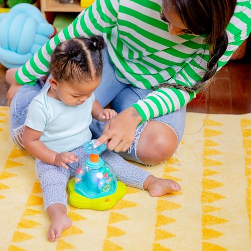 Bright Starts Press &amp; Glow Spinner - Light-Up Musical Activity Toy for 6+ Months 12