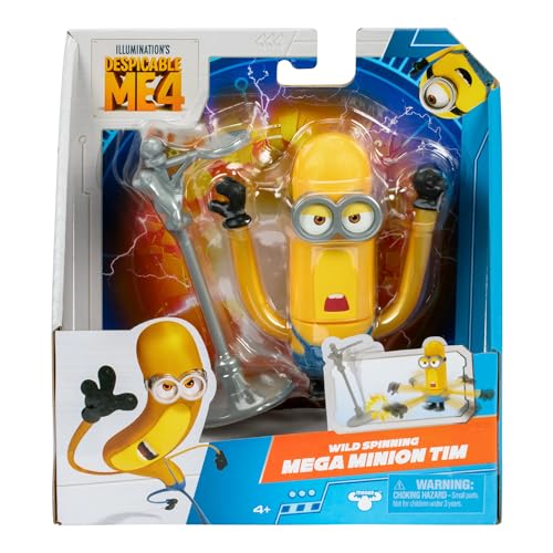MINIONS Despicable Me 4 Wild Spinning Mega Tim Action Figure