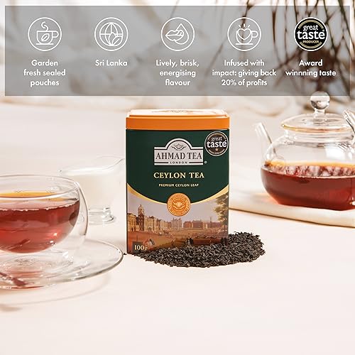 Ahmad Tea English Scene Caddy - 100g Loose Leaf Ceylon Black Tea 6