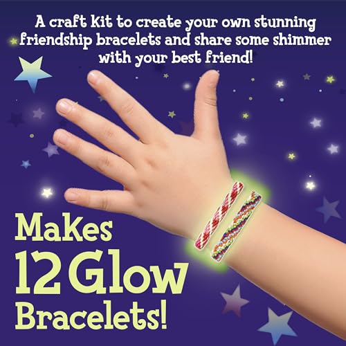 4M Friendship Bracelet Making Kit - Glow in the Dark Craft for Kids 5+ 9
