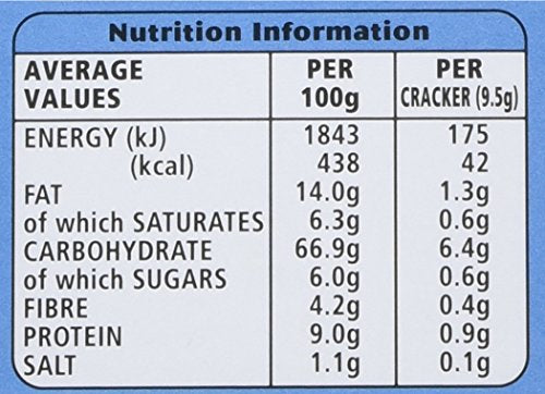 Jacob's Crispbreads Mixed Grain Crackers, 20 Crackers (5 Packs of 4), 190g 7