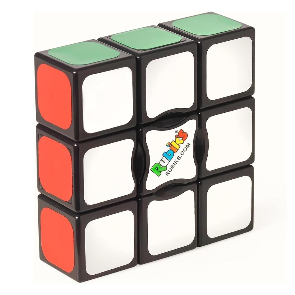 Rubik's Edge 3x3x1 Puzzle Cube - One-Layer Beginner Brain Teaser | Stickerless Plastic