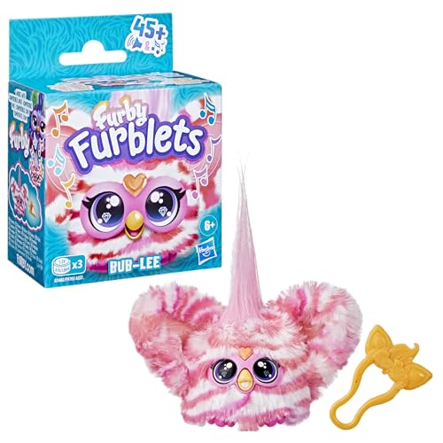 Furby Bub-Lee K-Pop Mini Electronic Plush Toy with Sound & Keychain | Ages 6+ | Pink 3