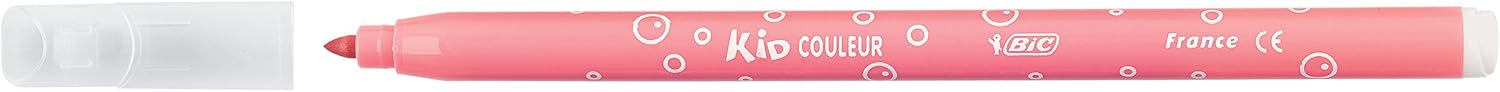 BIC Kids Kid Couleur Felt Tip Pens - Assorted Colors Medium Point Washable Markers for Kids, Pack of 12 3