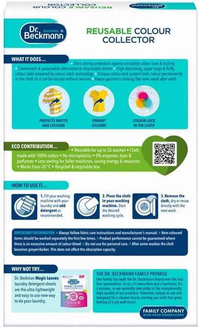 Dr. Beckmann Re-usable Colour & Dirt Collector Cloth (Up to 30 Washes)