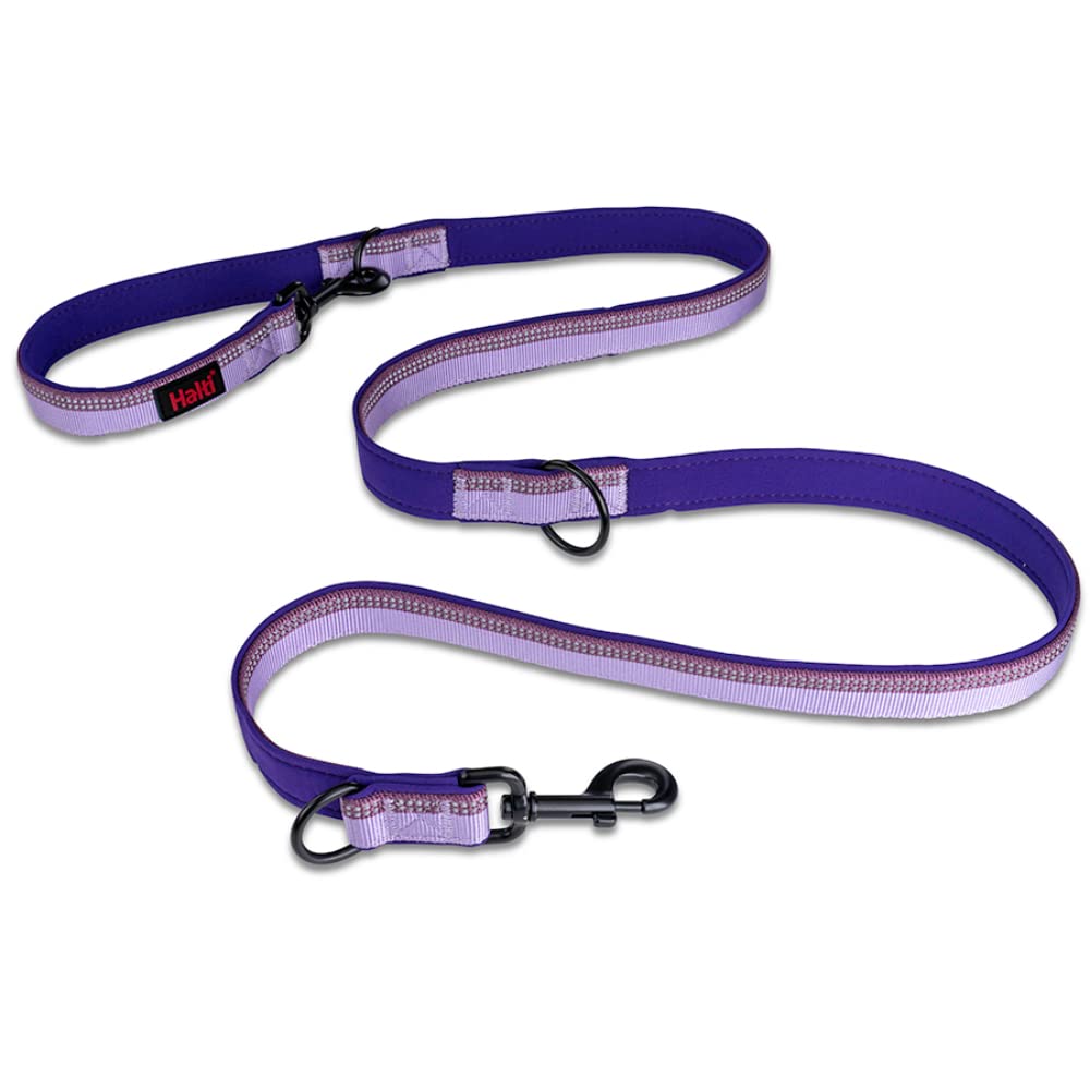 Halti Double-Ended Lead for Dogs - Large, Purple, 2m | Neoprene Padded, Hands-Free Capable 1