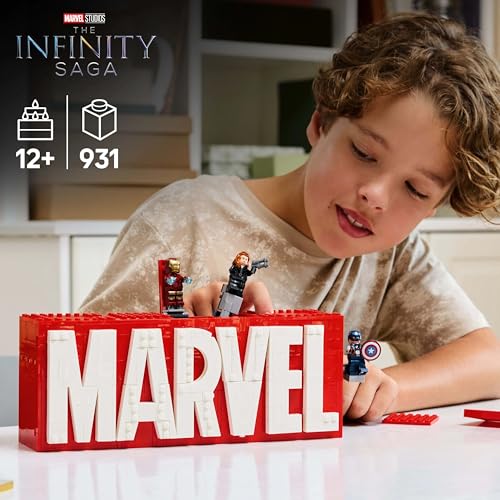 LEGO Marvel: MARVEL Logo & Minifigures - Buildable Super Hero Playset for Ages 12+ 9