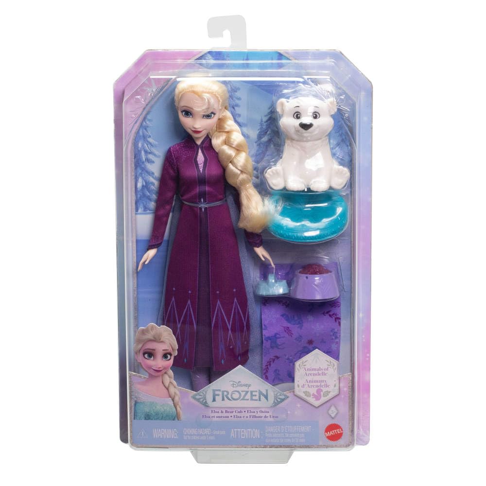 Mattel Disney Frozen Elsa Fashion Doll & Bear Cub Playset with 4 Accessories - Ages 3+ 13