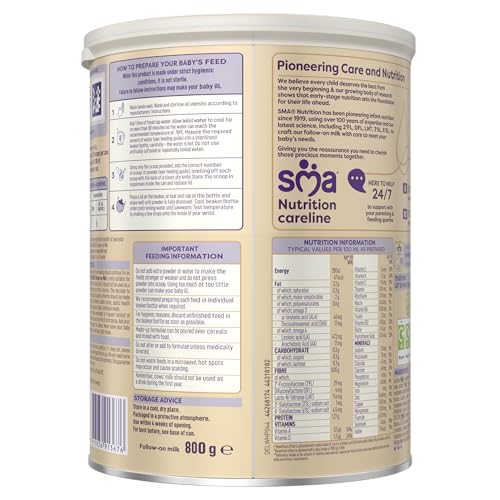SMA ADVANCED Follow-on Baby Milk Powder Formula, 6-12 Months, 800g 6