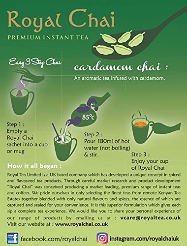 Royal Chai Elaichi Premium Instant Indian Tea Sweetened - 10 Sachets 6