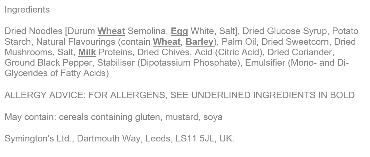 Mug Shot - Chicken & Sweetcorn Noodles Instant Meal Cup