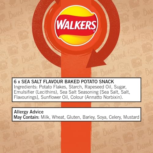 Walkers Baked Snacks Sea Salt 6 x 22g 7