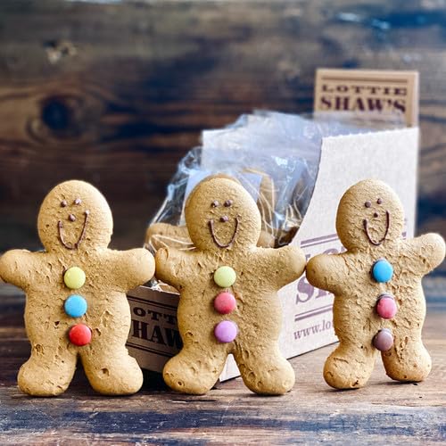Lottie Shaw's Pack of 4 Individually Wrapped Gingerbread Men with Belgian Chocolate & Smarties 5