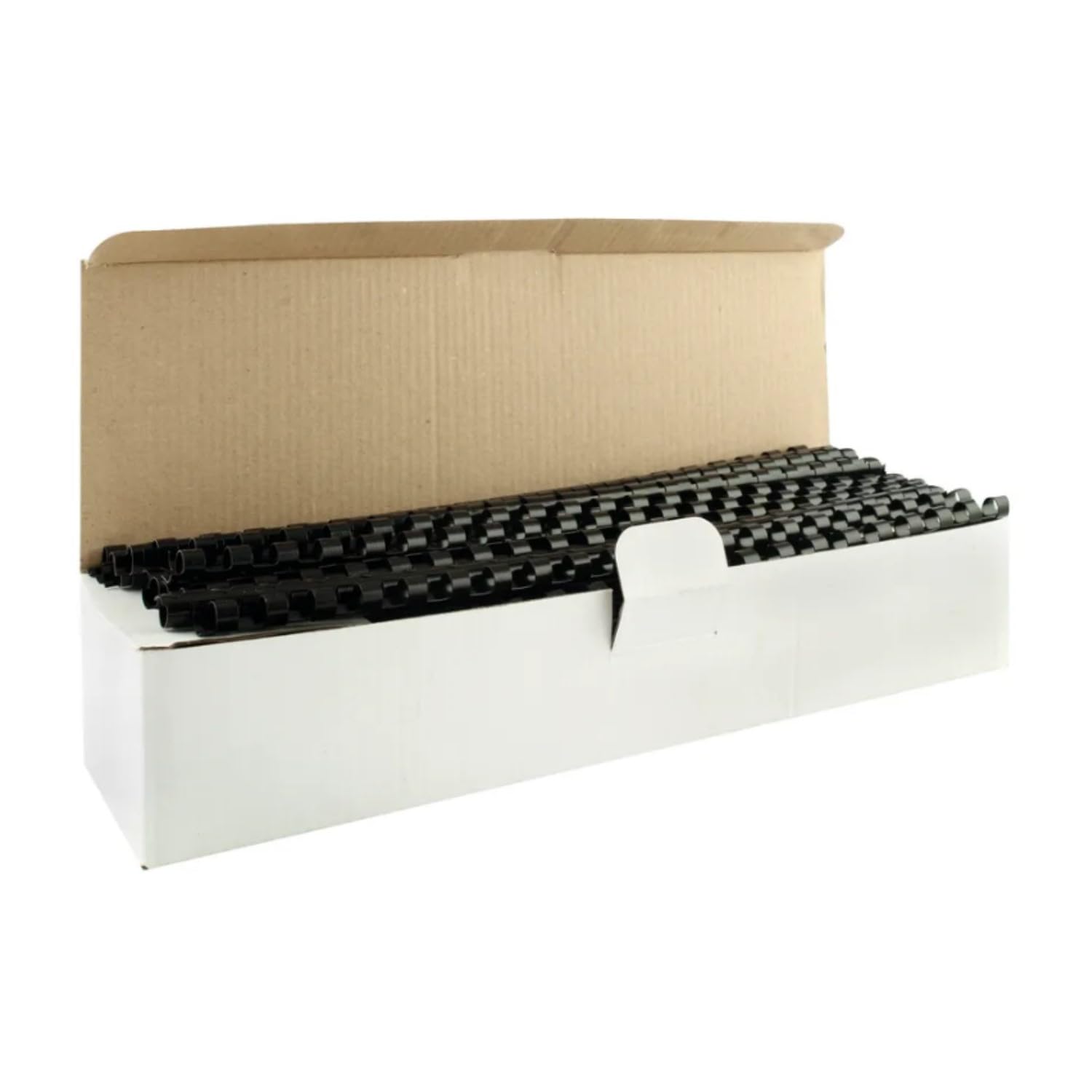 Q-Connect Black 8mm Binding Combs - Durable Polypropylene | Binds 40 Sheets | Pack of 100 KF24018