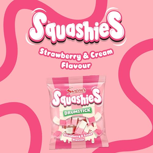 Swizzels Squashies Sweets, Strawberry and Cream Flavour, 140g Single Bag 3