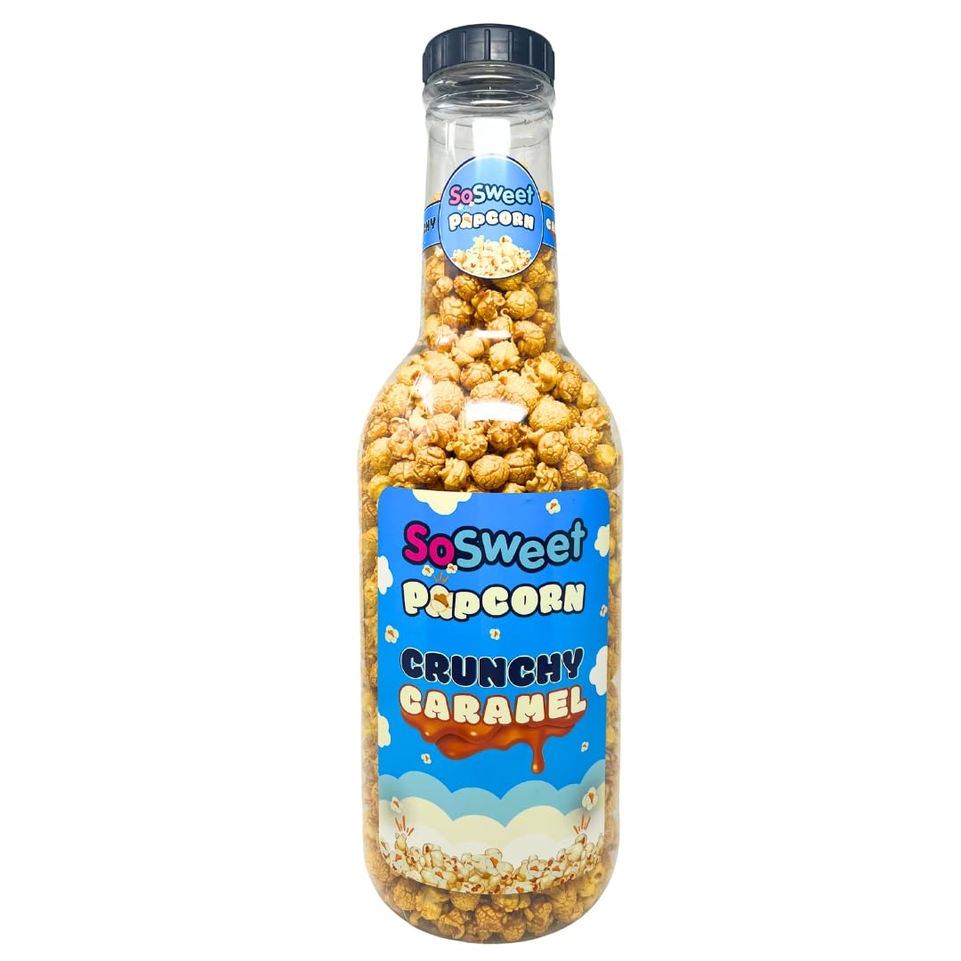 SoSweet Crunchy Caramel Popcorn - Large 890g Reusable Money Box Jar | Gluten Free