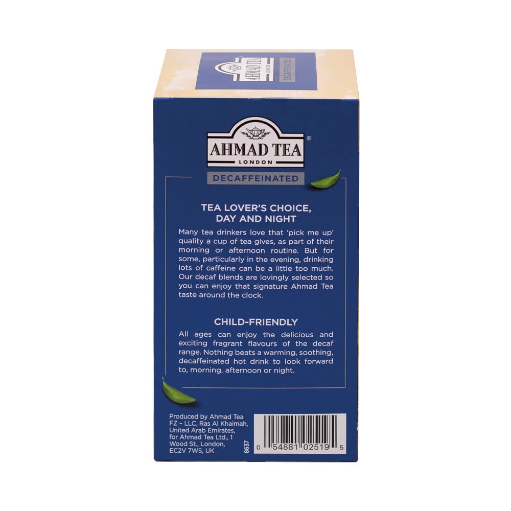 Ahmad Tea - Decaffeinated Black Tea | 20 Tea Bag Sachets | Kenyan Black Tea
