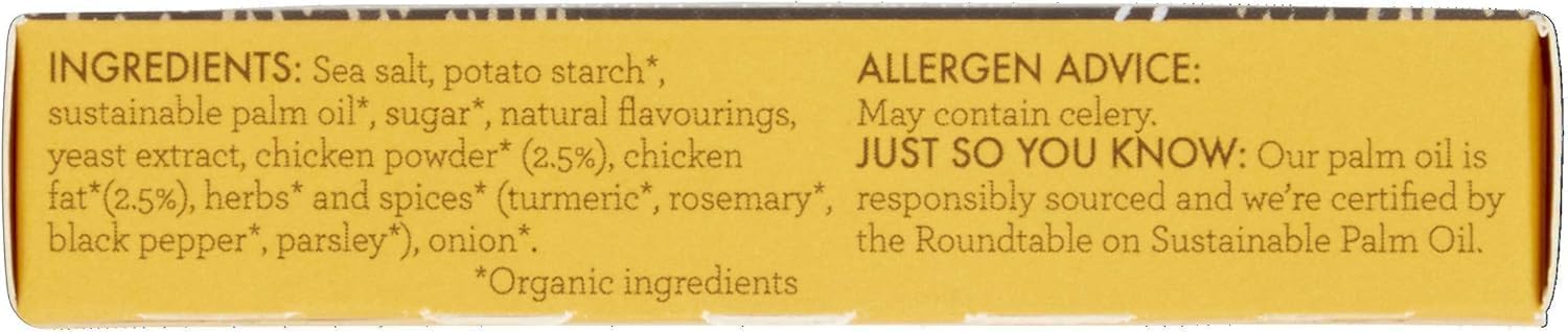 Kallo Organic Chicken Stock Cubes, Gluten Free & Lactose Free, No Artificial Additives, 90 Cubes (15 x 6) 3