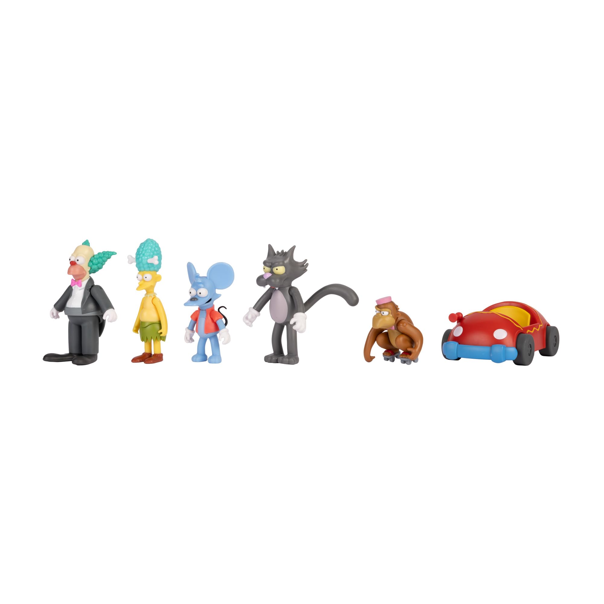 The Simpsons Krusty Cast Action Figures Multi-Pack - 2.5-Inch Scale, Poseable Figures with Clown Car