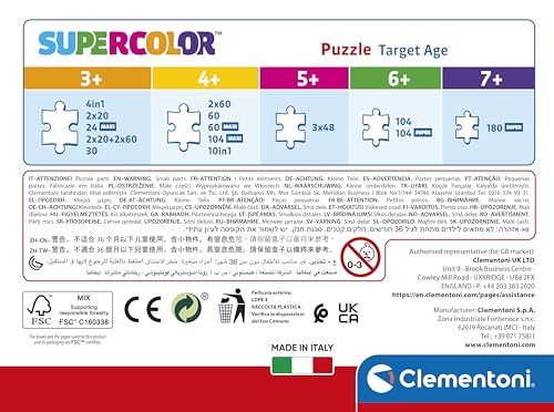 Clementoni Disney Princess 60-Piece Puzzle - SuperColor Educational Jigsaw for Kids 5+ 7