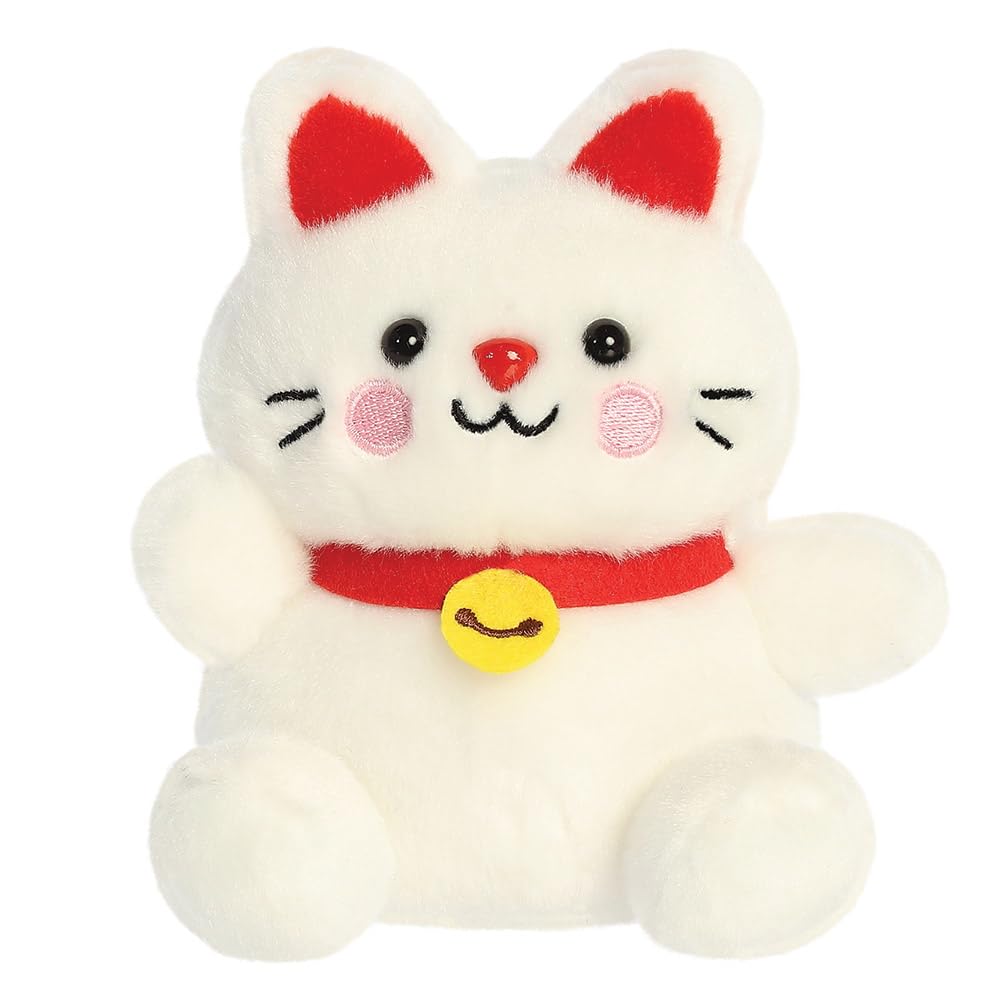 AURORA Palm Pals Kota Lucky Cat Soft Toy - 13cm Bean Filled Plush | Collectable | Unisex