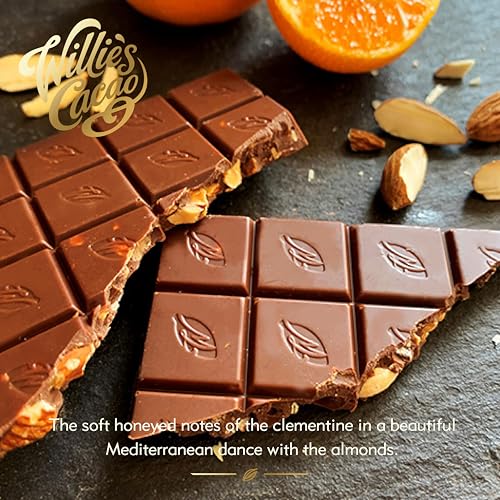 Willie's Cacao Bar - Clementina's Almonds Milk Chocolate with Clementine & Roasted Almond 50g 7