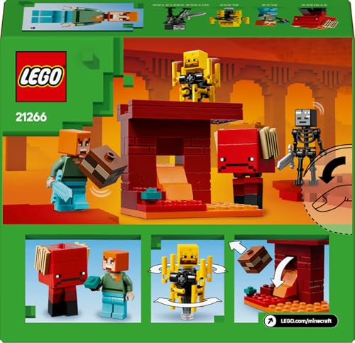LEGO Minecraft The Nether Lava Battle Building Set - 99-Piece Playset with Alex Figure, Ages 6+ 16