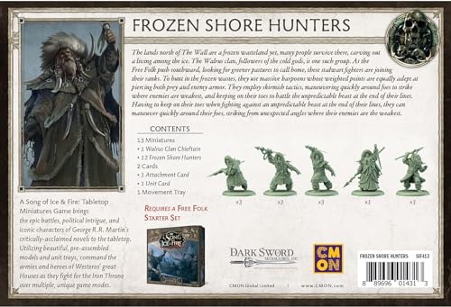 CMON A Song of Ice and Fire Tabletop Miniatures Game Frozen Shore Hunters Unit Box 6