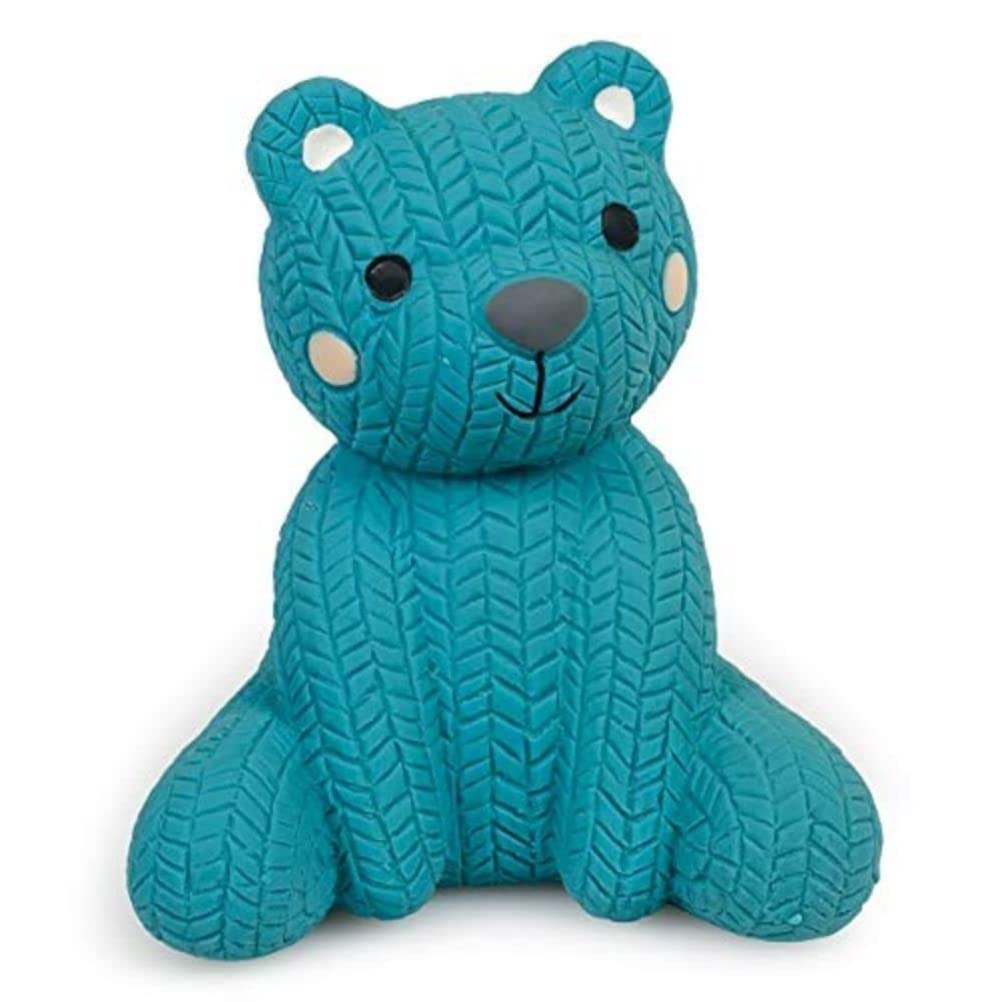 Petface Little Petface Latex Teddy Bear Dog Toy - Blue, Small Size for Puppies | Pack of 1 1